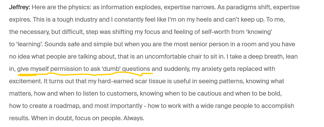 Permission to ask "dumb" questions